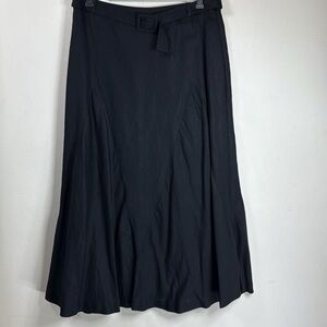 (H1)Jillian Jones Women's Asymmetrical Maxi Skirt,Black,Vintage Line Blend,Sz 14